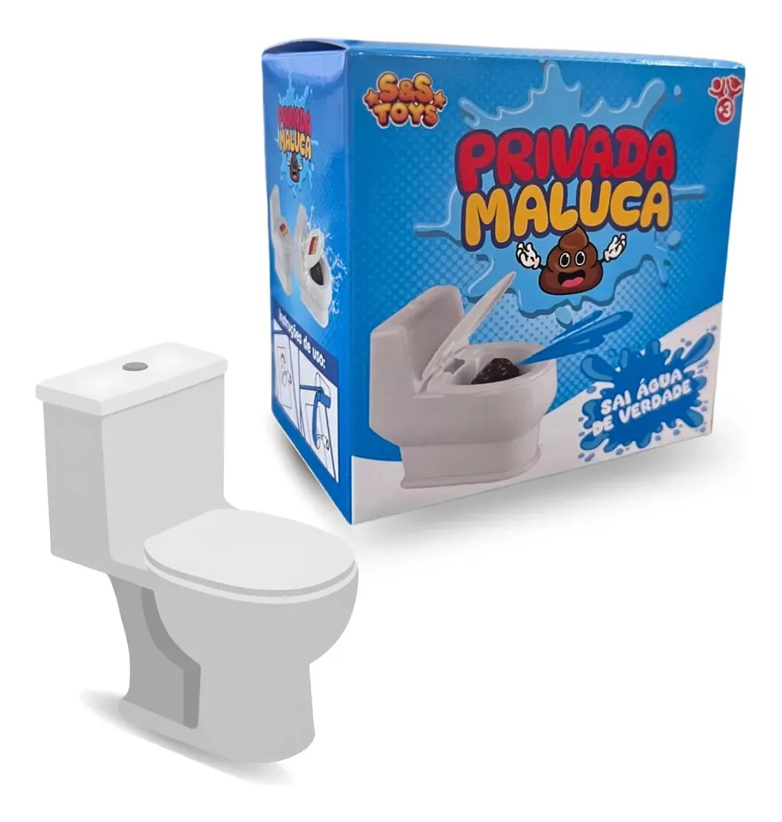 Brinquedo Divertido Pegadinha Vaso Sanitário Espirra Água