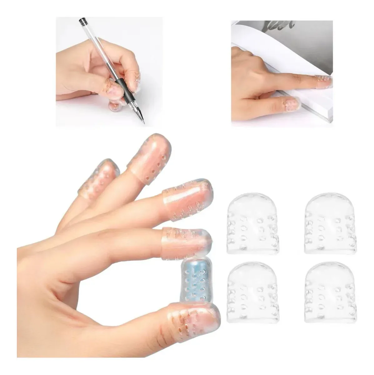 Separador de dedos em gel de silicone reutilizável Luvina Transparent Luv-675
