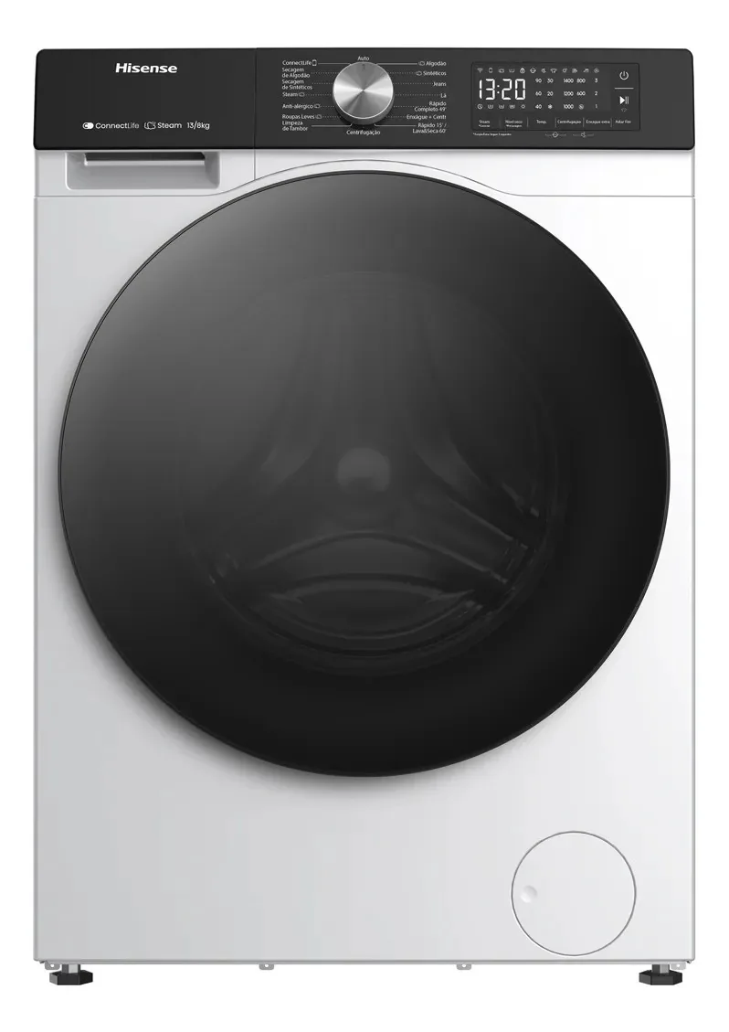 Lava e Seca Hisense 11kg Lavagem 7kg Secagem Wi-Fi 13 Programas Motor Inverter Painel Touch
