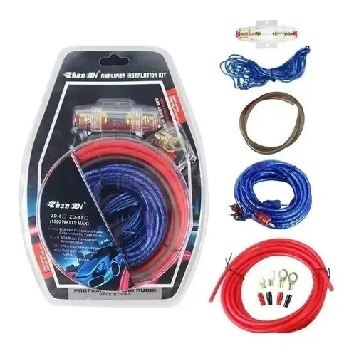 Kit de cabos amplificadores de subwoofer automático de 1500w/213004