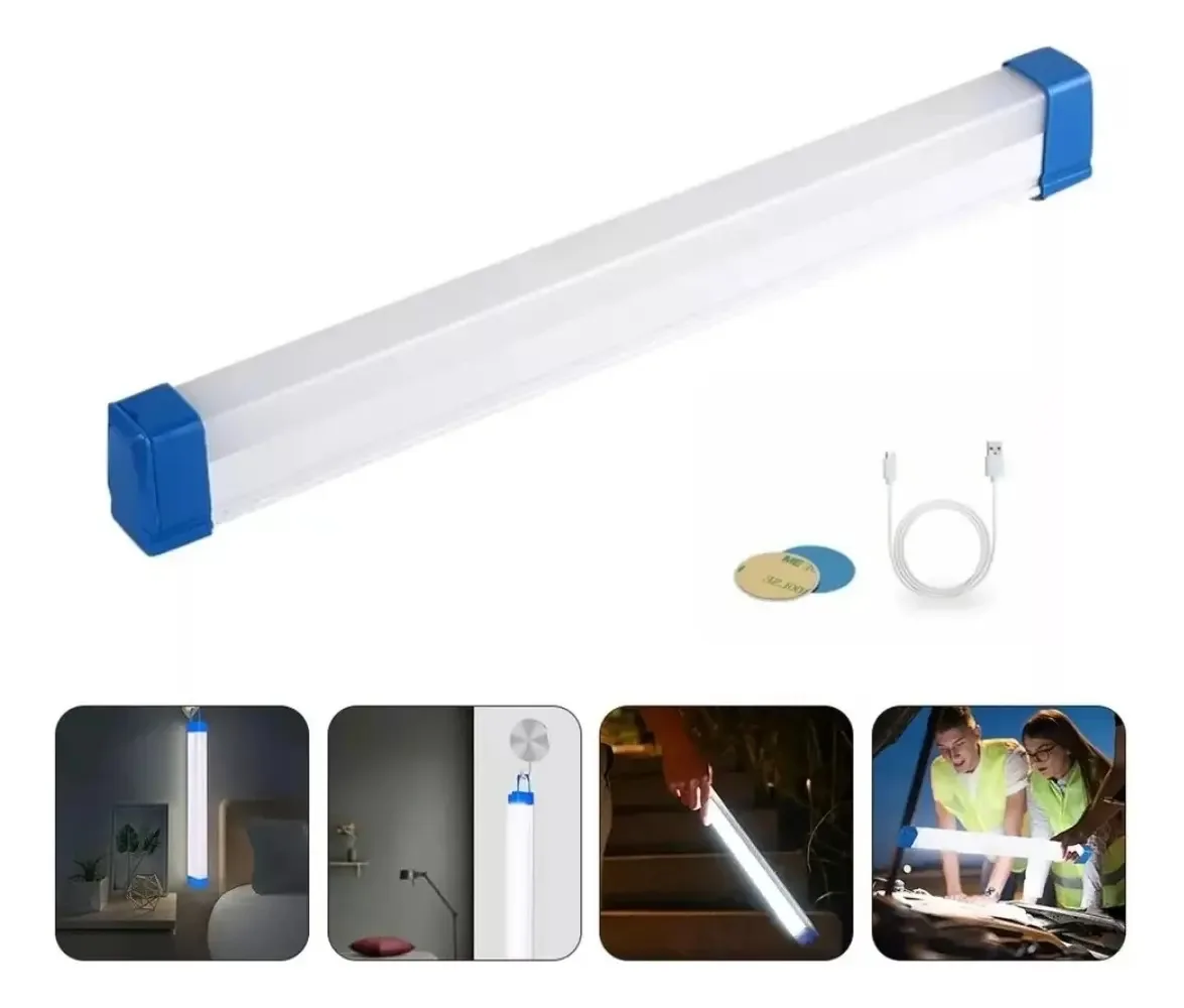 Lâmpada de emergência de barra LED portátil multiuso de 32 cm, cor do armário: branco - 295096