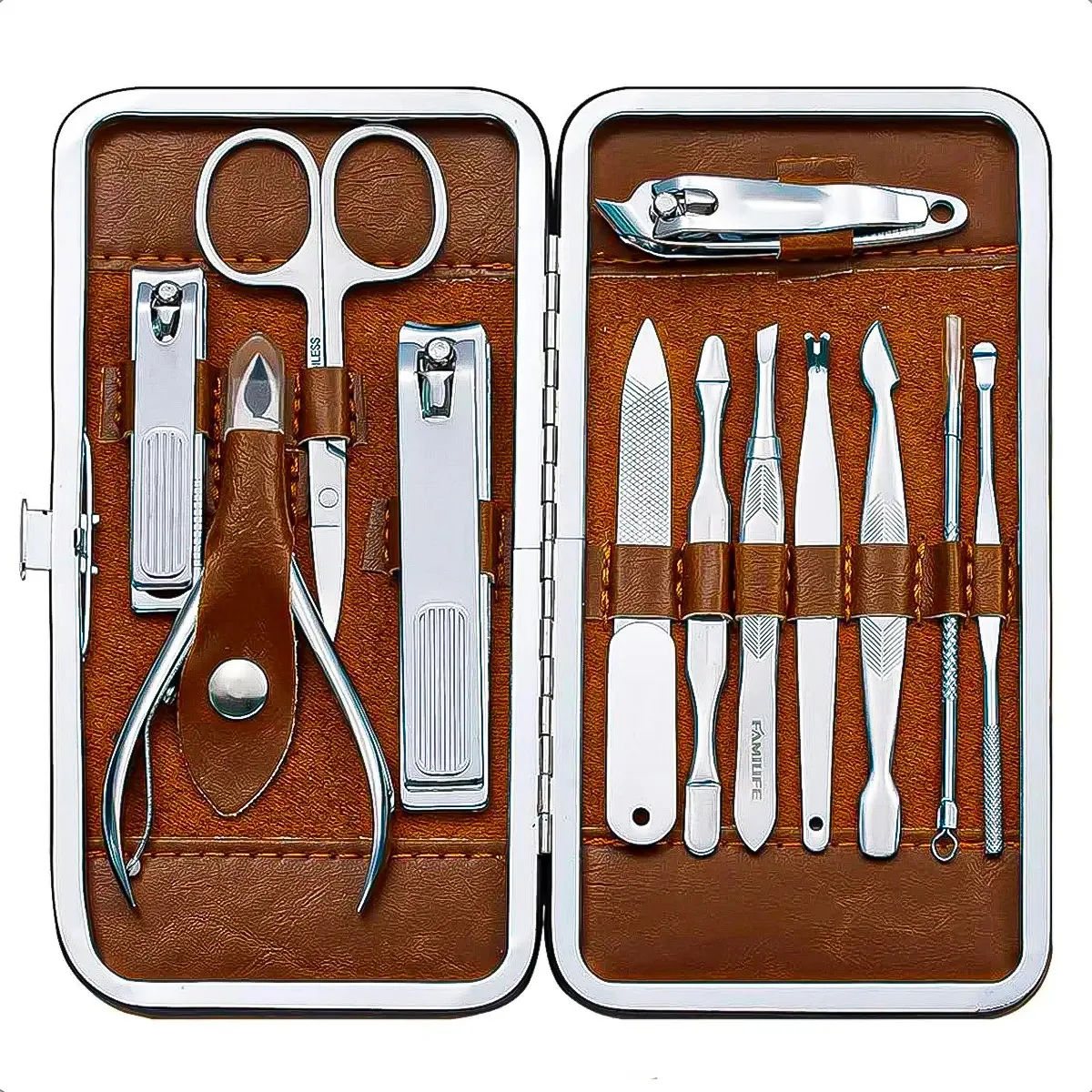 Kit de manicure e pedicure Arcashopping set de manicure 12 pcs do 12 peças