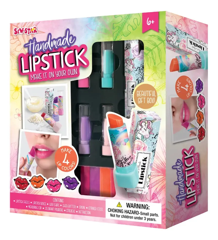Kit de artesanato Faça seu próprio batom para meninas