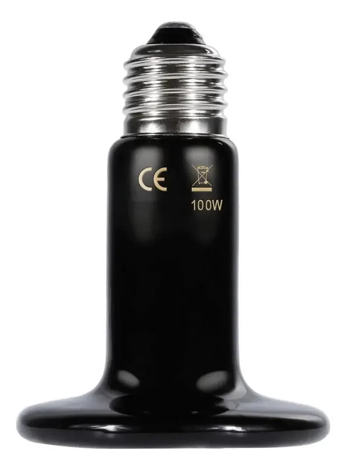 Lâmpada Cerâmica Nd-02 Calor Infravermelho 100w Preta E27