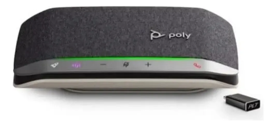 Poly - Sincronização de mais de 20 alto-falantes Bluetooth USB-c de cores planas, versão do equipamento