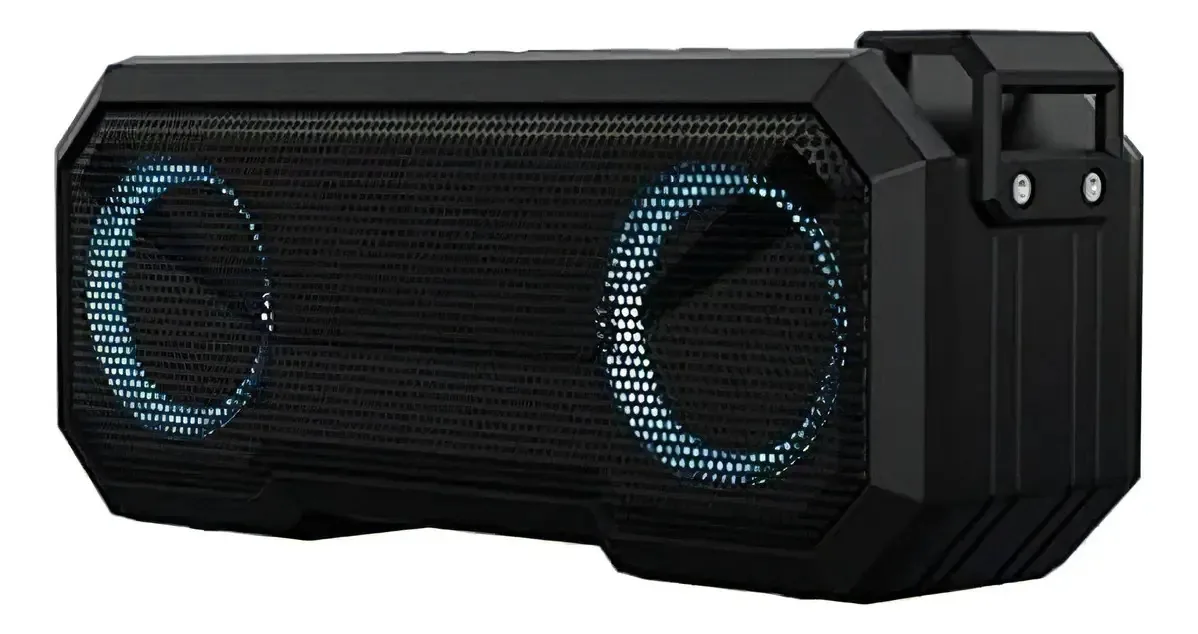 Alto-falantes Bluetooth e-Shidai, alto-falantes Bluetooth portáteis de cor preta