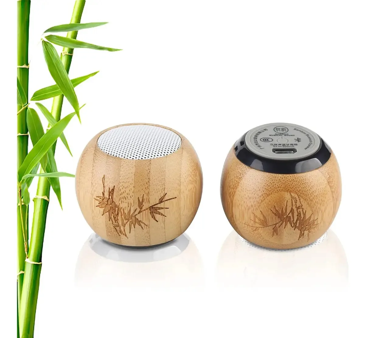 Alto-falantes Jindaaudio Mini Bamboo, pacote com 2, alto-falantes BL Color Color: 2 alto-falantes Bamboo