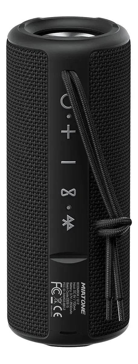 Alto-falantes Bluetooth portáteis externos Miatone, cor preta de alta cor