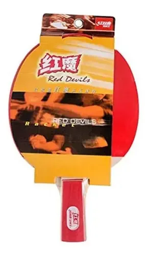 Raquete Tênis De Mesa Caneta Dhs Red Devils Cor Vermelho/Preto