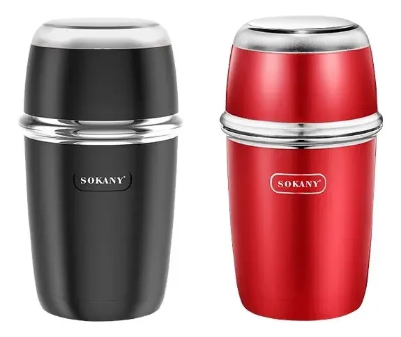 Moedor manual de grãos de café Sokany 3025, cor vermelha