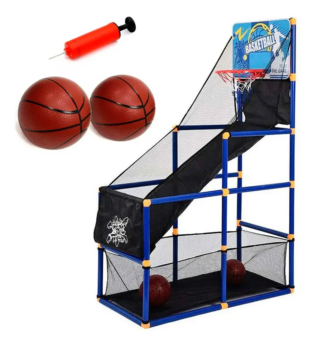 Tabuleiro de basquete Armable Pitcher + 2 bolas + Inf - El Rey