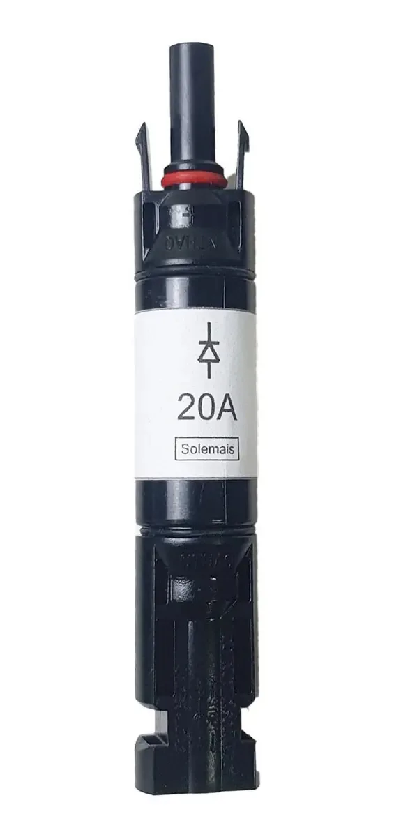 Conector Mc4 Com Diodo 20a Ip67 Placa Energia Solar