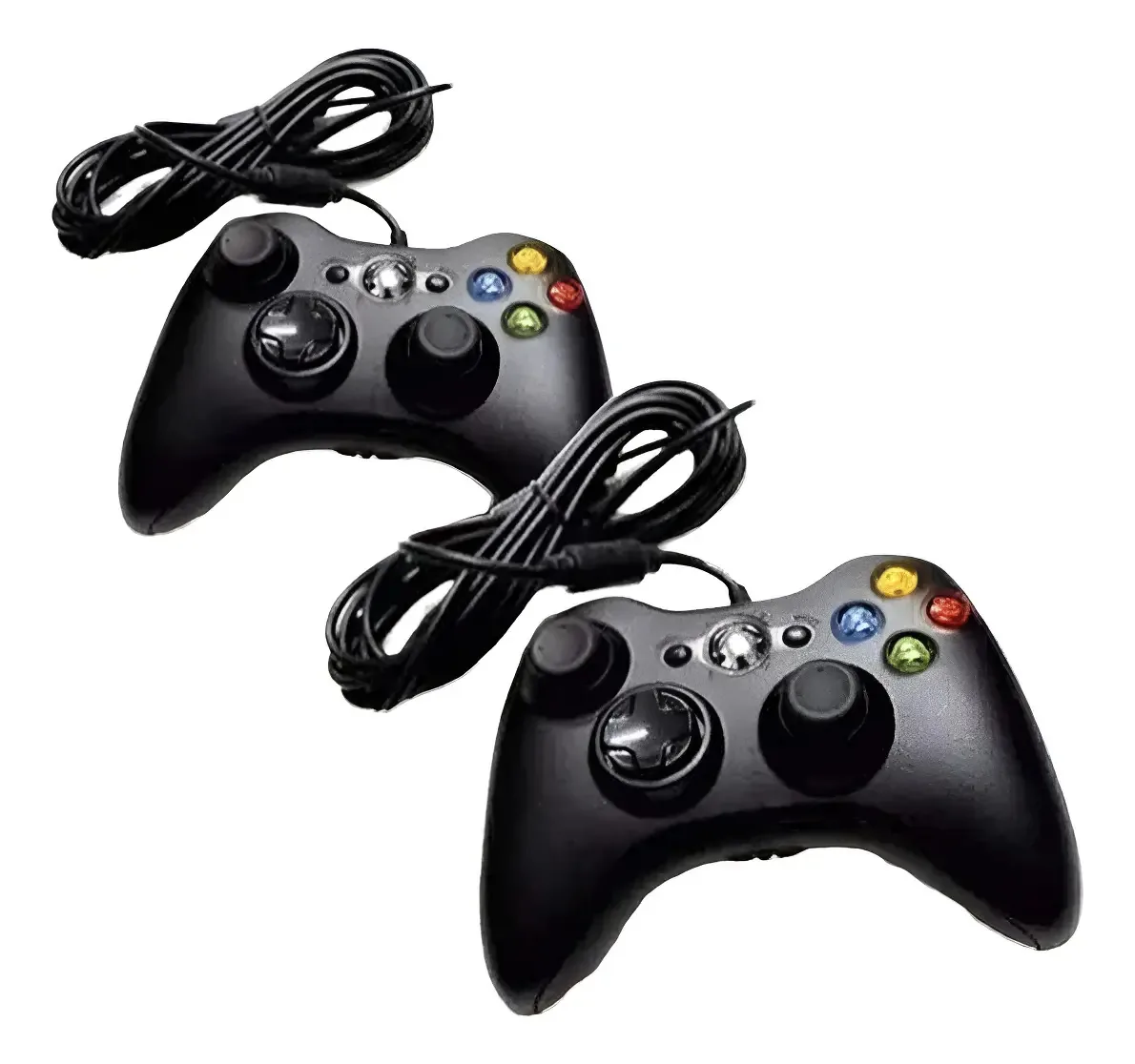 2 Controles Para Xbox 360 Com Fio Joystick Tv/pc/android