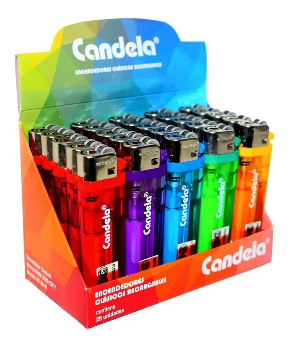 Encendedor Candela Transparente X 25