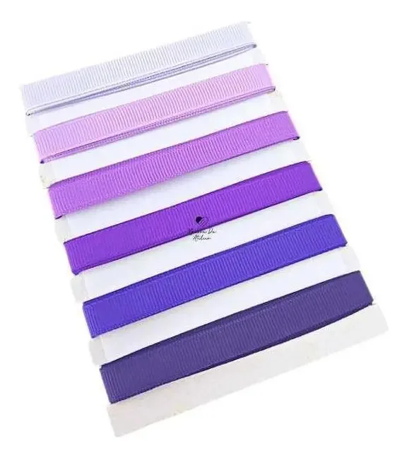 Kit Fitas Em Gorgurão 6 M Lilás Roxo