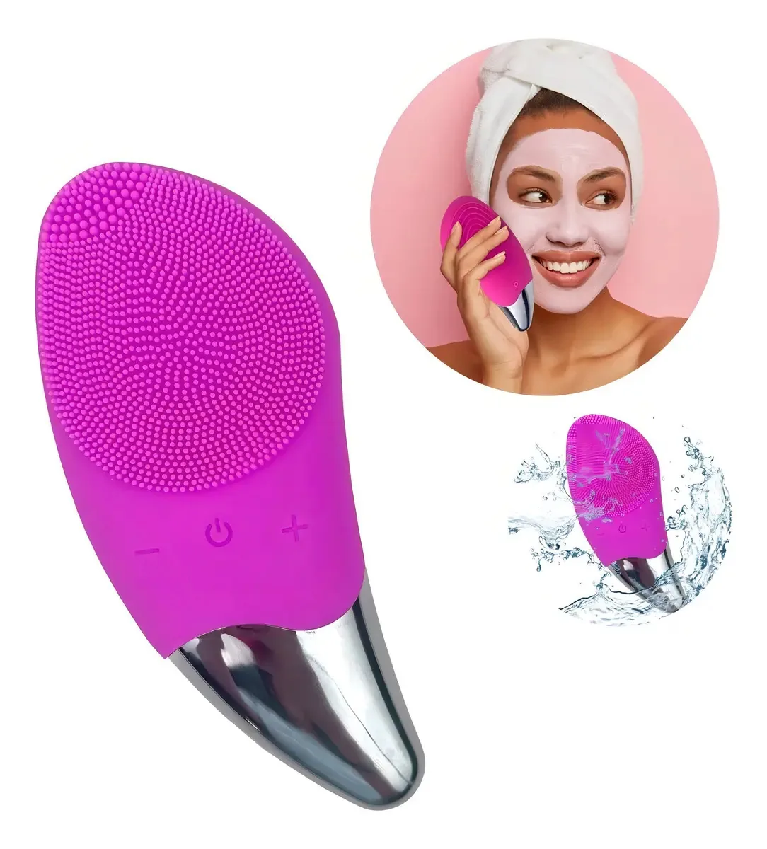 Escova facial Limpiador Sonic Cor Rosado