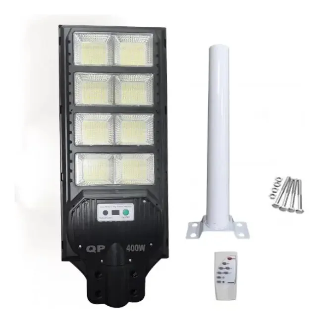 Refletores Qp Solar Led 400w 6500k com tripé. Estojo: preto, claro, branco frio