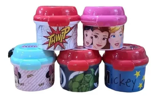 Porta-lanches redondo de 280 ml, licenças Disney Marvel Color Spiderman sem BPA