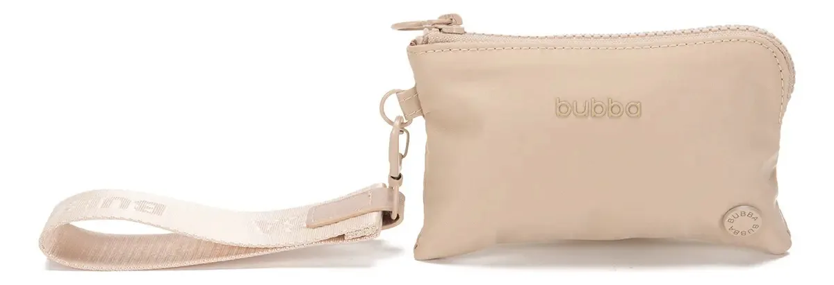 Porta-moedas Bubba Essentials Billeteras com design Liso bege - 9cm