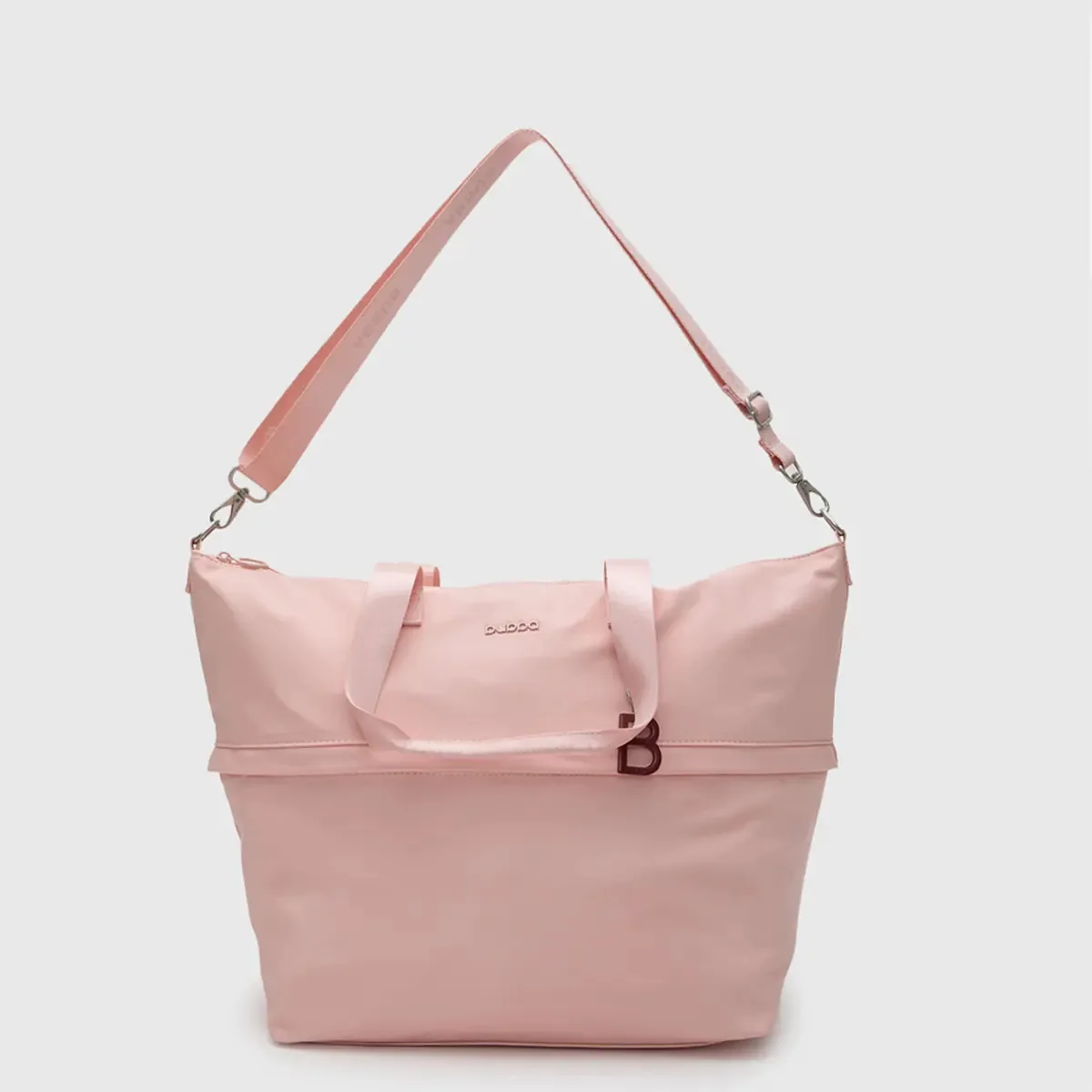 Bolsa de viagem expansível de cristal rosa