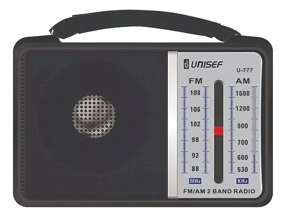 Rádio Unisef U-777 Am/FM Rádio Portátil Cor Preto