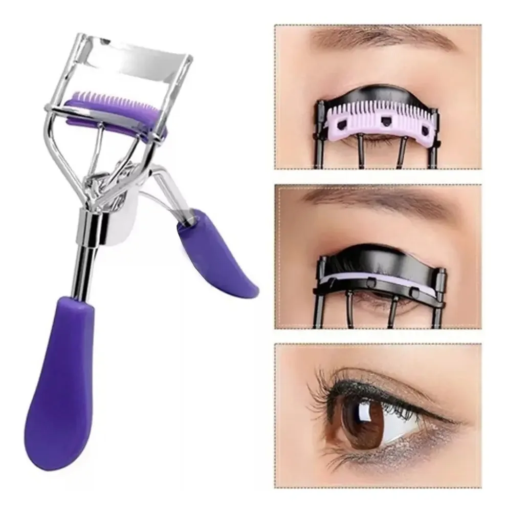 Modelador de cílios com pente - maquiagem lilás para os olhos