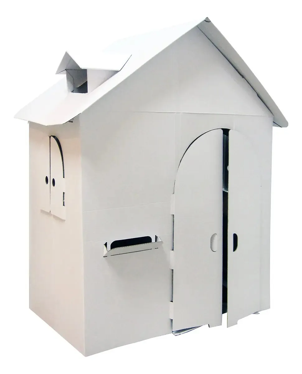 A aventura espera por você! Blank Cardboard Playhouse For. Cor Verde escuro