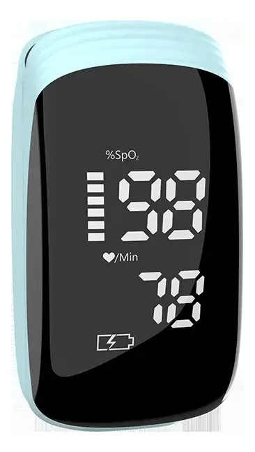 Monitor recarregável Spo2 para adultos, tela LED e cabo U