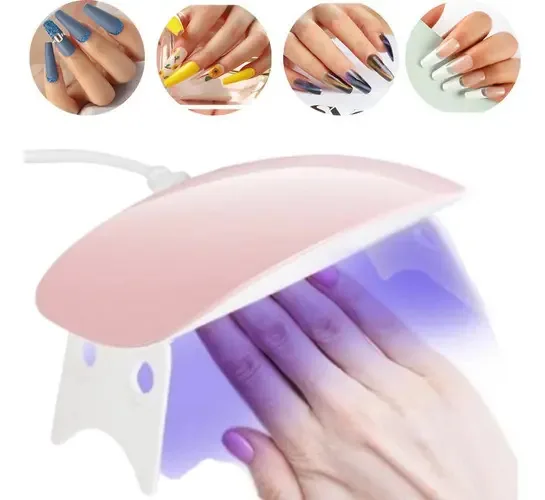 Mini Cabine Uv Led Secar Esmaltes Comuns Cor Branco