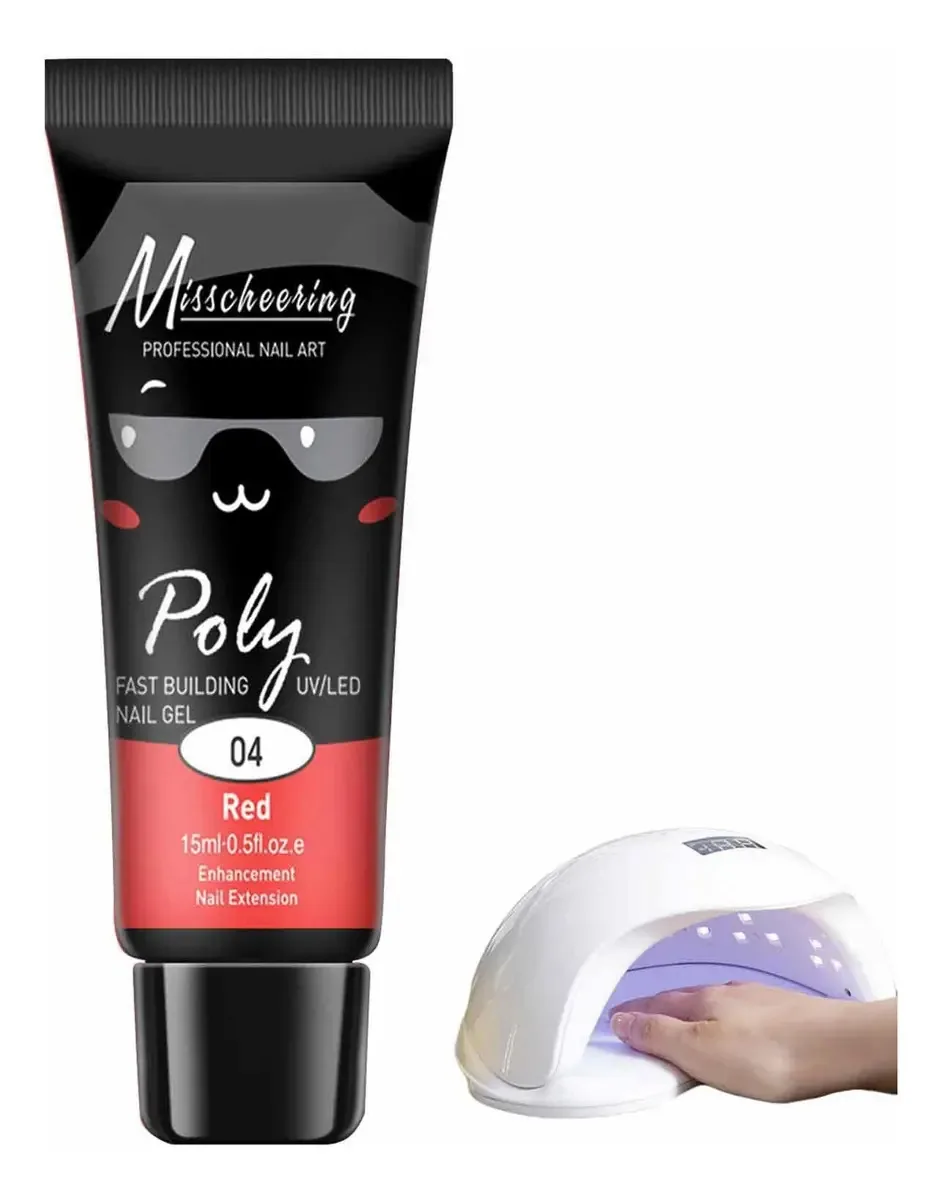 Géis de extensão de unhas Baok DIY, gel caseiro para realçar unhas com 3 semanas de uso, solução de manicure em gel de poliéster para mulheres e meninas