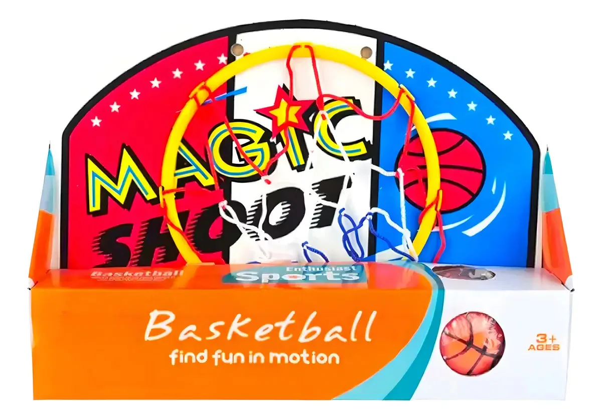 Mini tabuleiro de basquete e bola infantil Shox Toy