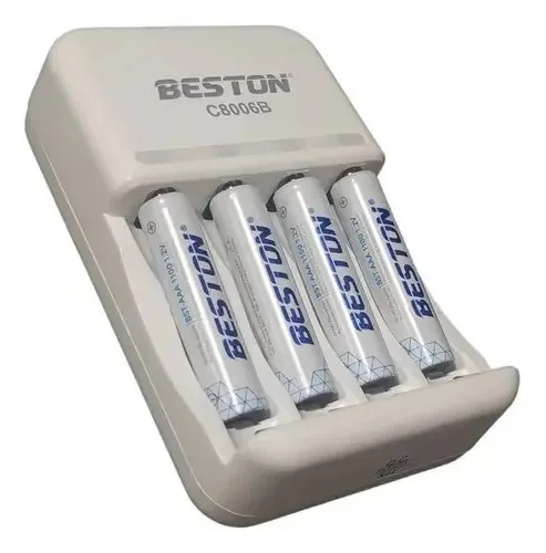 Carregador de bateria Beston Aaa | 4 baterias AAA 1100m.a