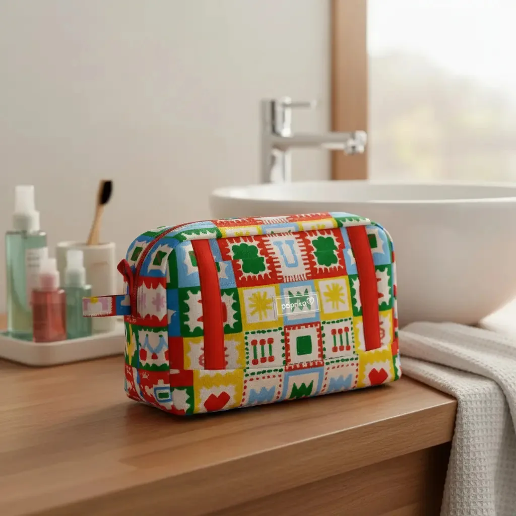 Bolsa de higiene pessoal impressa multicolorida Paprika Xxl Good Luck