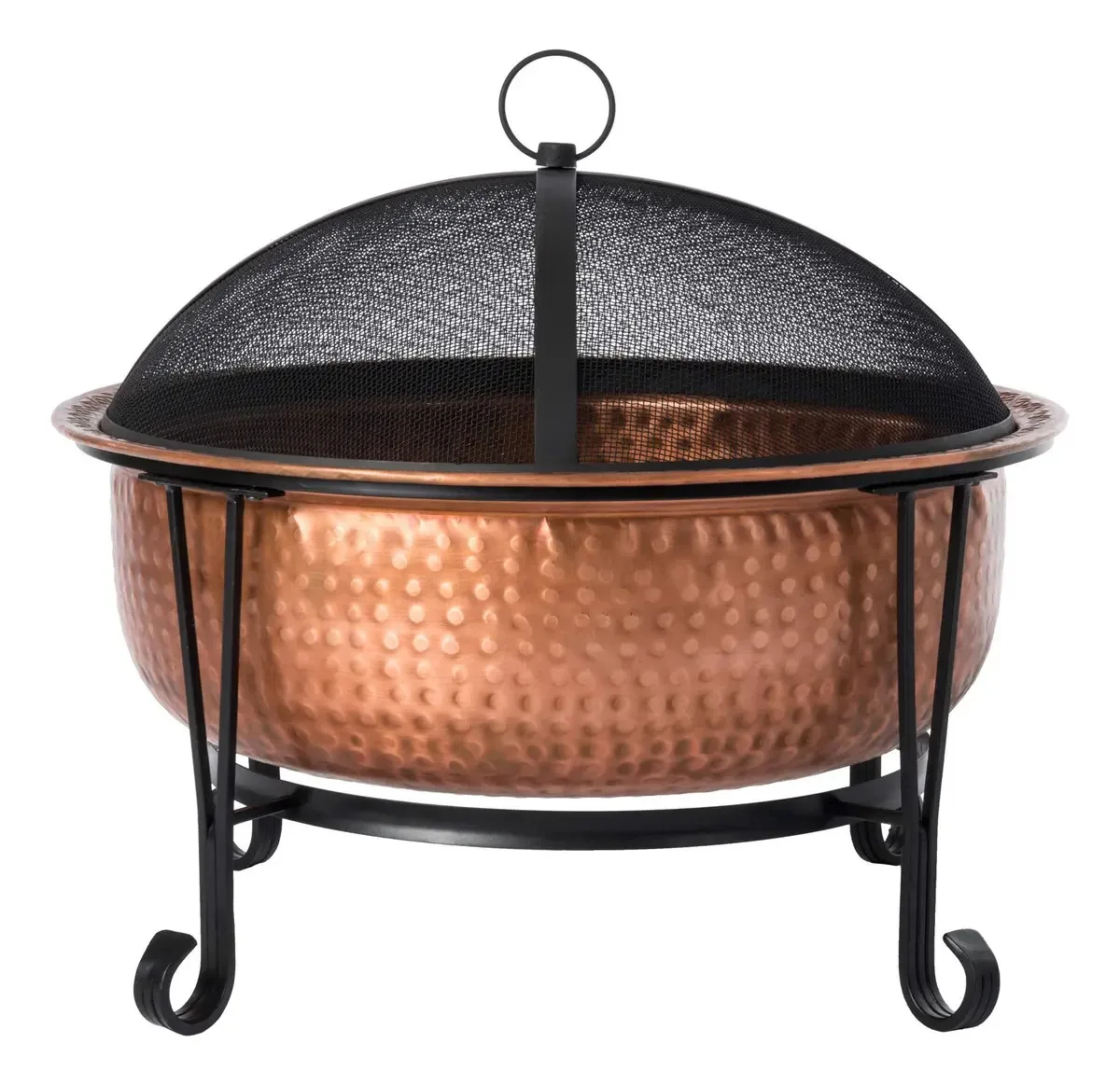Fogueira de cobre Fire Sense Palermo com suporte de aço, Qu. Cor: cobre