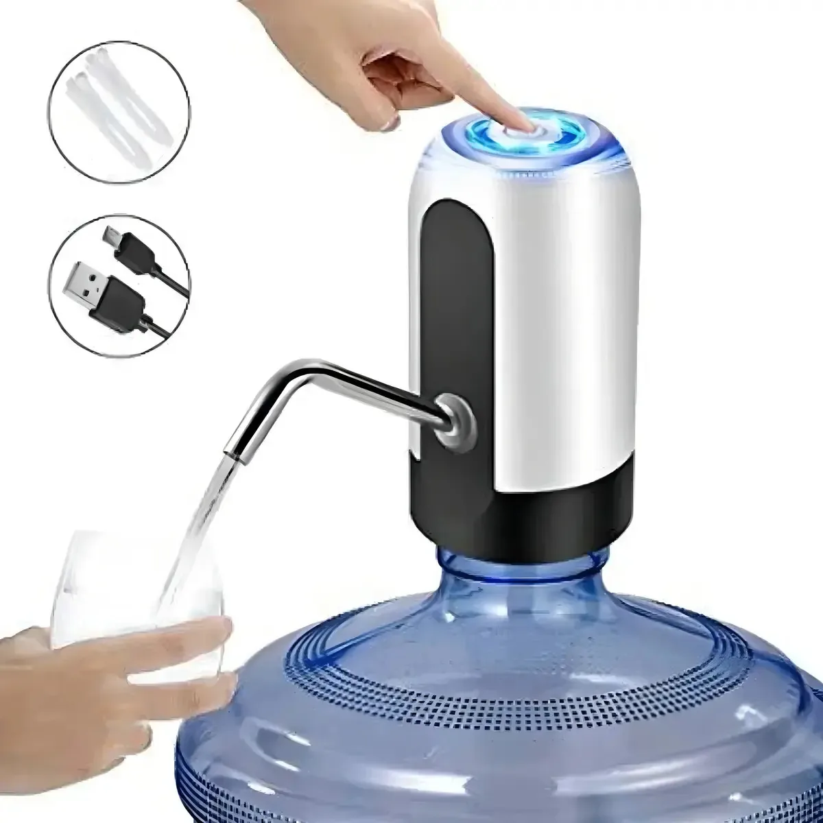 Dispensadores de água Dispensador USB Bomba dispensadora de água preta