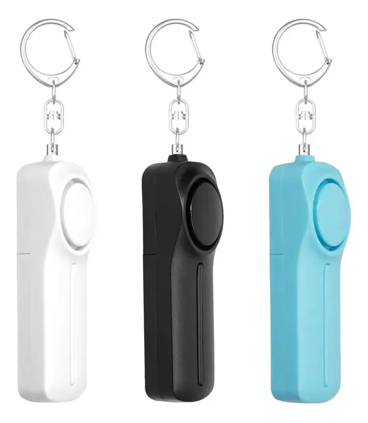 Alarme Pessoal Seguro Para Mulheres, Idosos, Crianças, Dispositivo De Proteção De Chaveiro De Autodefesa Com Som Forte De 130 Db, Lanterna Em Caso De Emergência, Alimentado Por Pilhas Aaa