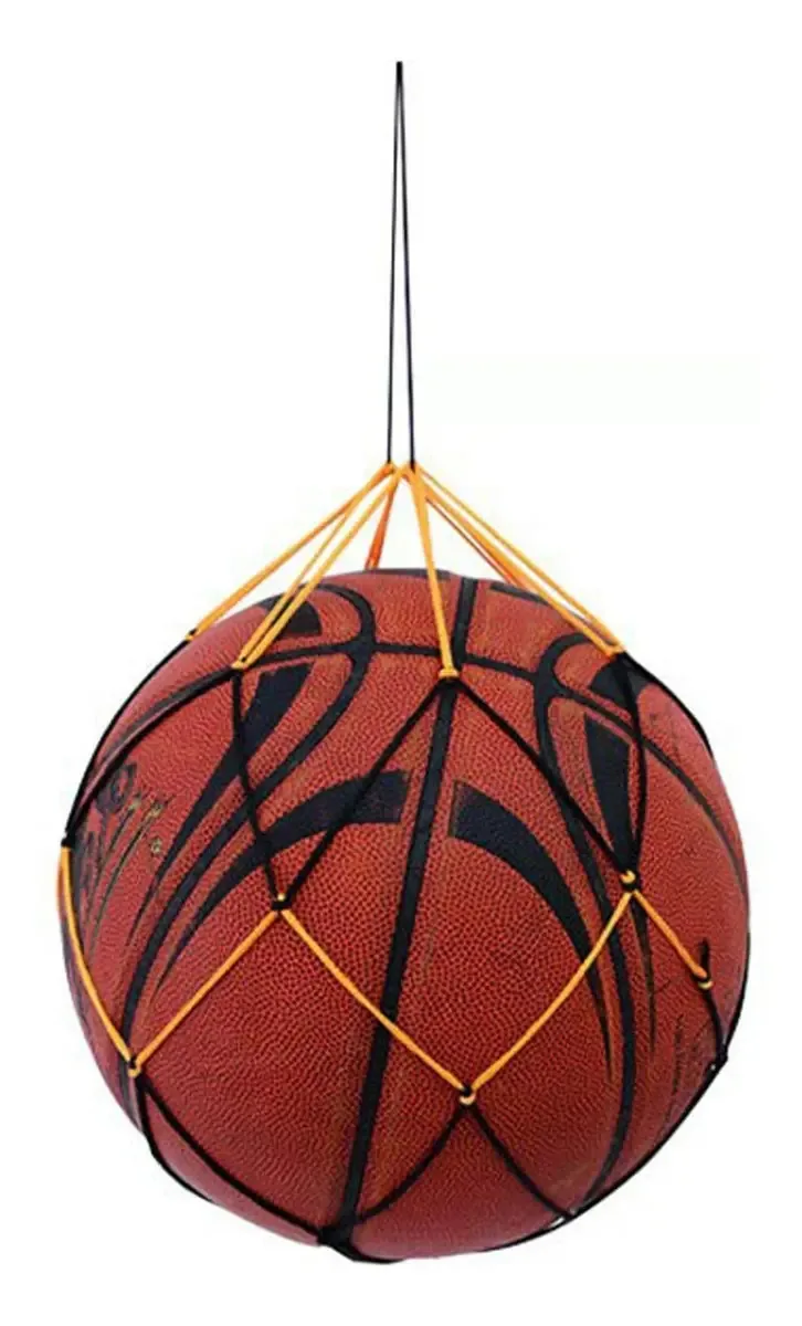 Porta-bolas simples Dedaiby | Bolsa de rede leve de nylon - Rede de armazenamento em malha para armazenamento de bolas de basquete para bolas de futebol