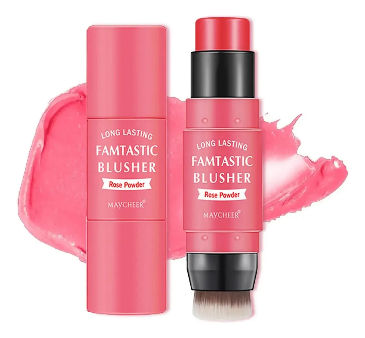 Bastão de Blush para Bochechas, Bastão de Blush de Dupla Face, À Prova D'Água, Longa Duração, Bastão Multiuso de Cor para Maquiagem nos Olhos, Lábios, Bochechas, Corpo, Dia Inteiro