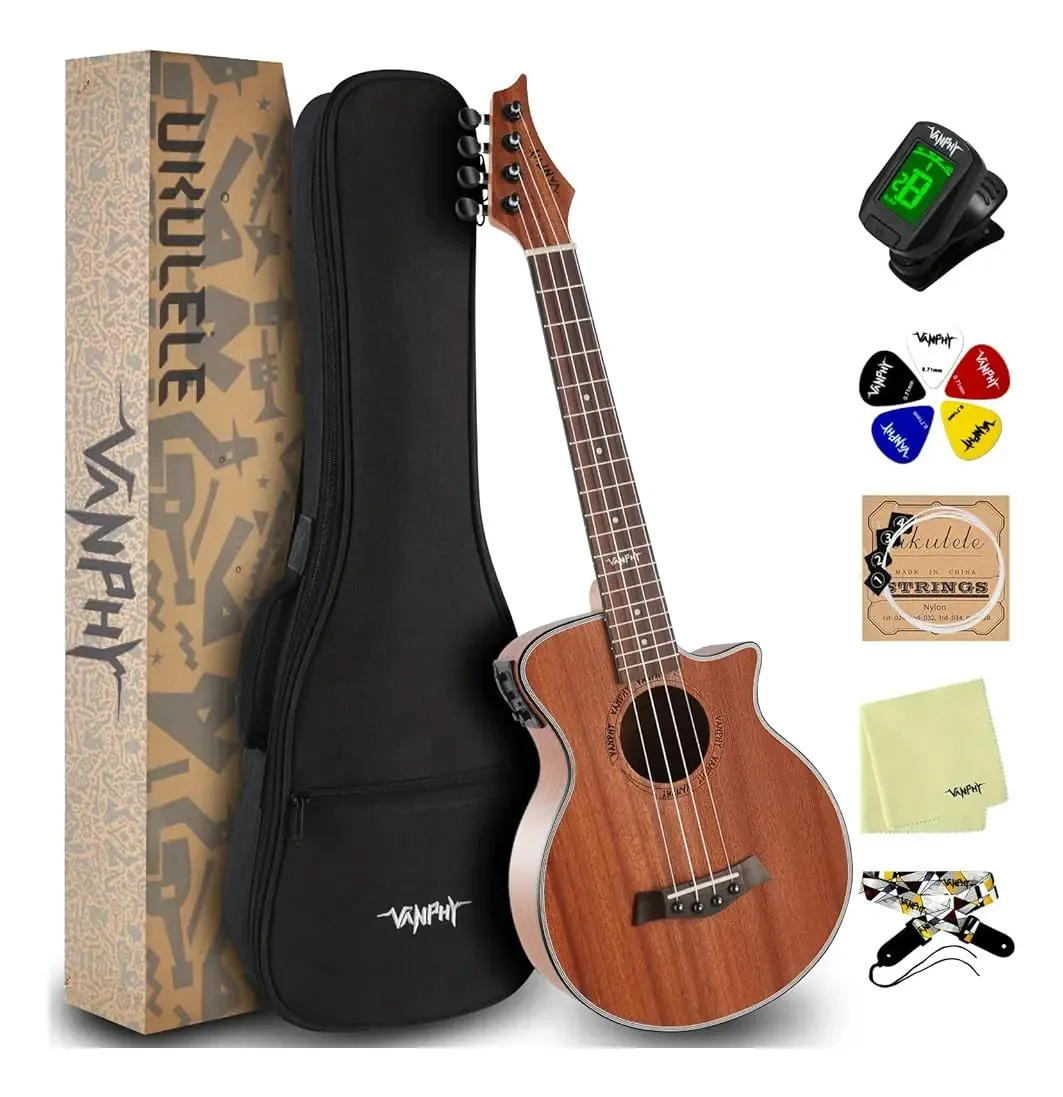 Ukulele Tenor Elétrico Vanphy para iniciantes, Ukulele A