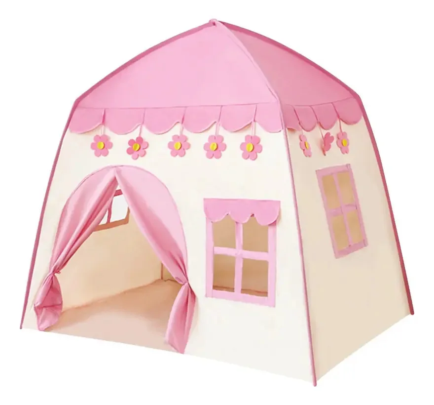 Tenda infantil Pink Castle com luzes