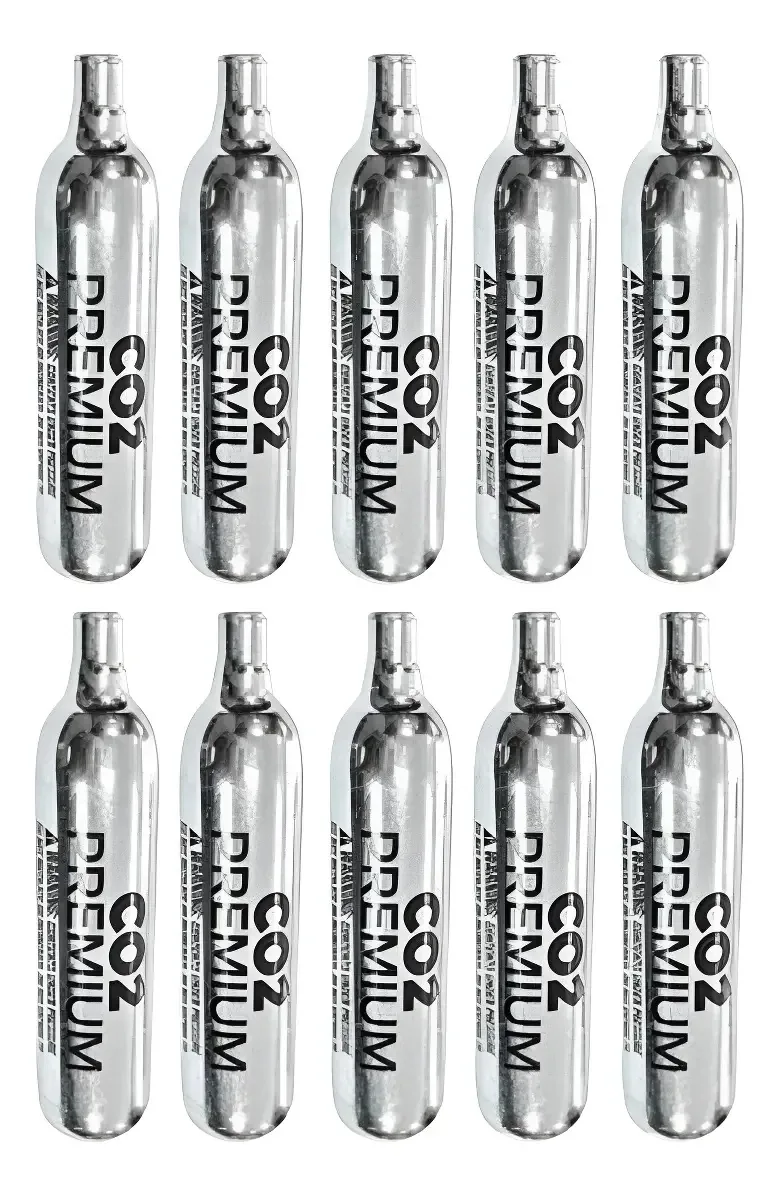 10 Cilindros 12g Pistola Revólver Airsoft Paintball Prateado 0 Mm