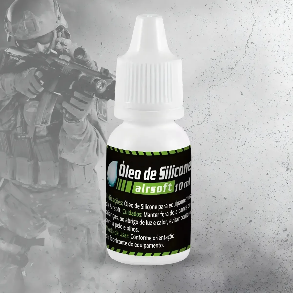 Óleo Silicone 10ml Lubrificação Fabmodelismo Airsoft Rifle