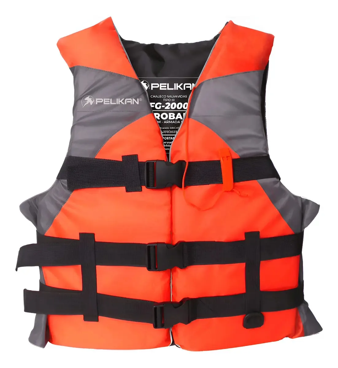 Colete salva-vidas Pelikan Plus Size Xl Orange