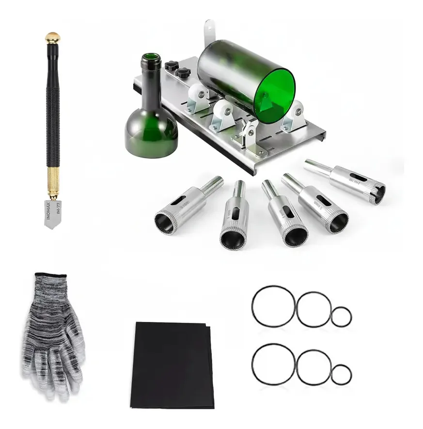 Cortador de garrafas profissional+cortador de vidro+kit Wick