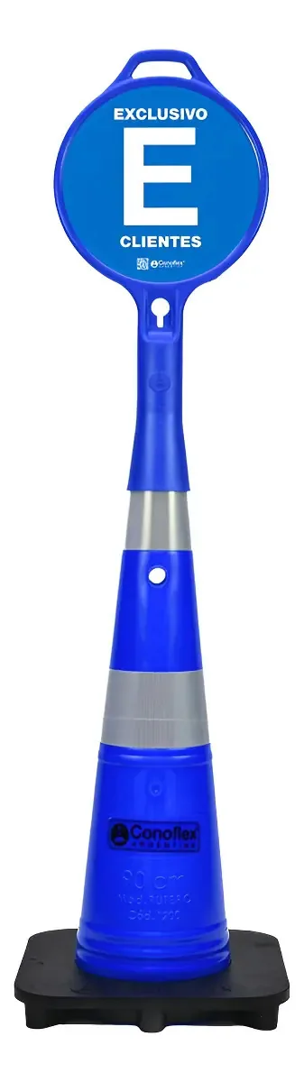 Cone de segurança com assinatura exclusiva do cliente Conoflex Color Blue