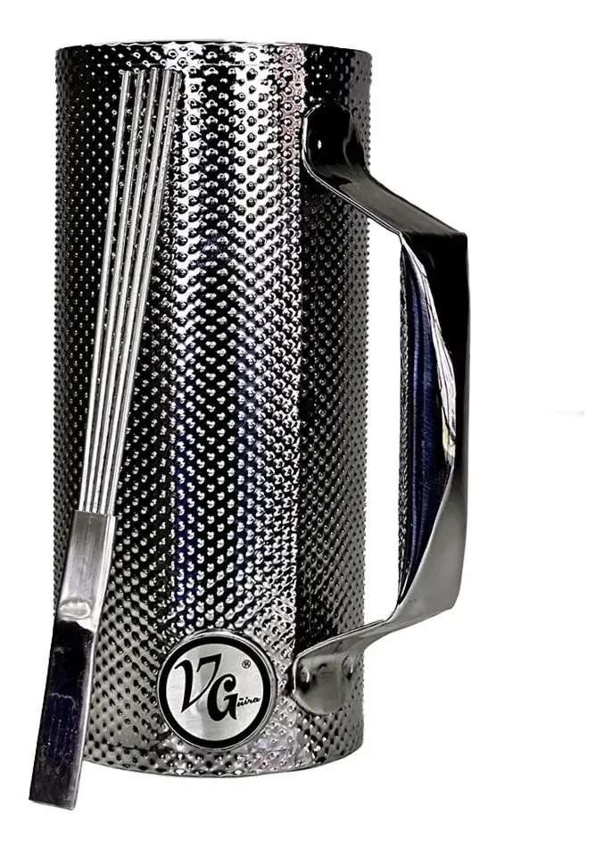 Instrumento de percussão Guiro Small Metal Cumbia 19 x 8,5 cm - Vg