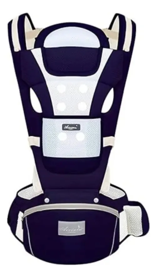 Mochila multifuncional Baby Carrier com assento preto ergonômico