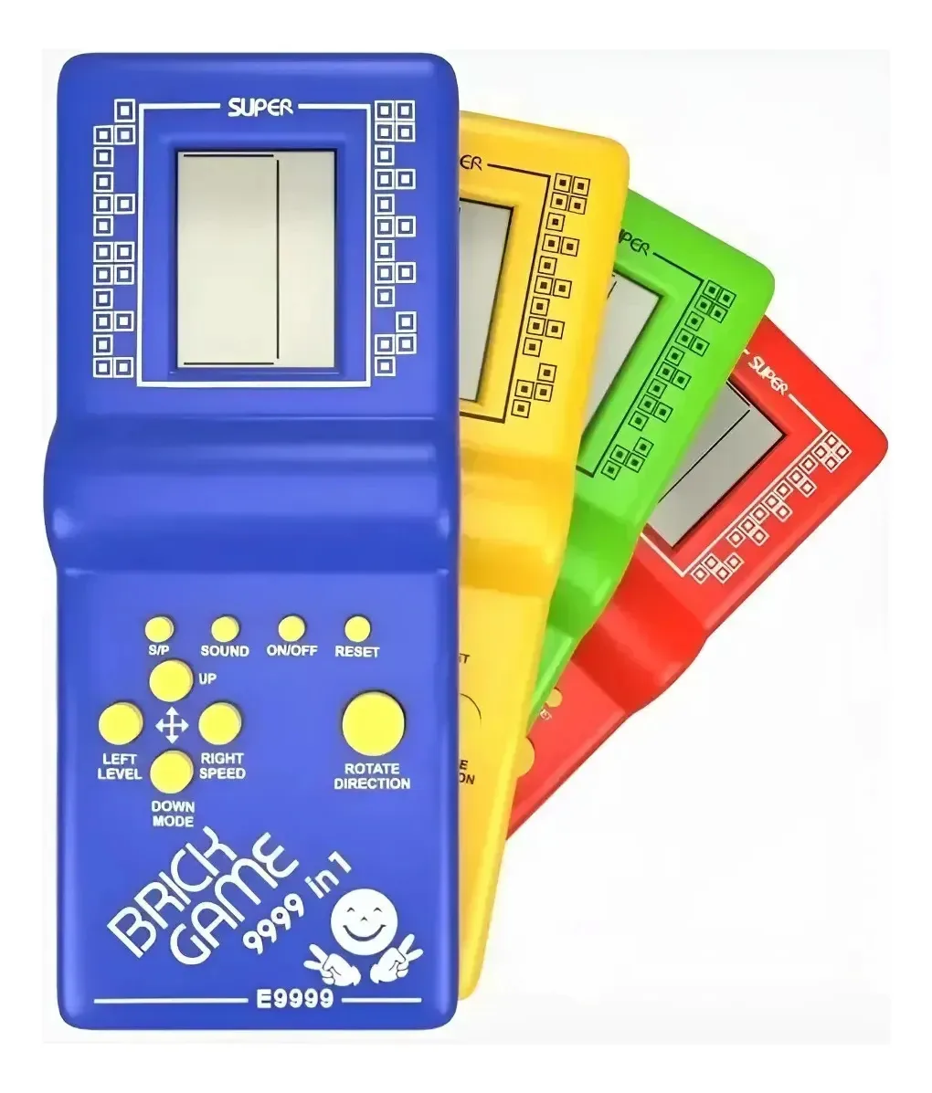15 consoles de videogame padrão Tetris Brick, 9999 em 1, variados