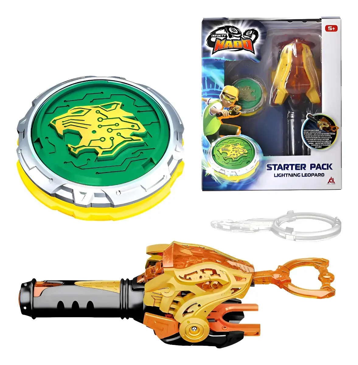 Blusa de natação Beyblade Yellow Leopard Infinity