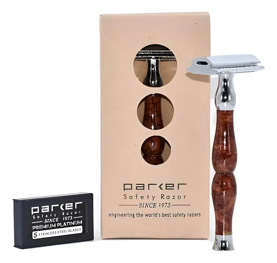 Parker, 45r - Máquina de barbear de segurança pesada da. Cor Dourado